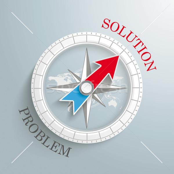Compass Silver Background Solution Problem Stock photo © limbi007