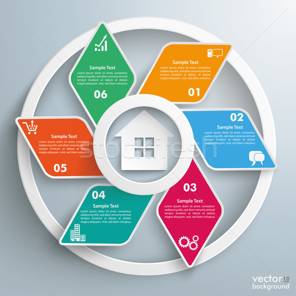 Stock photo: House Rhombus Cycle Infographic