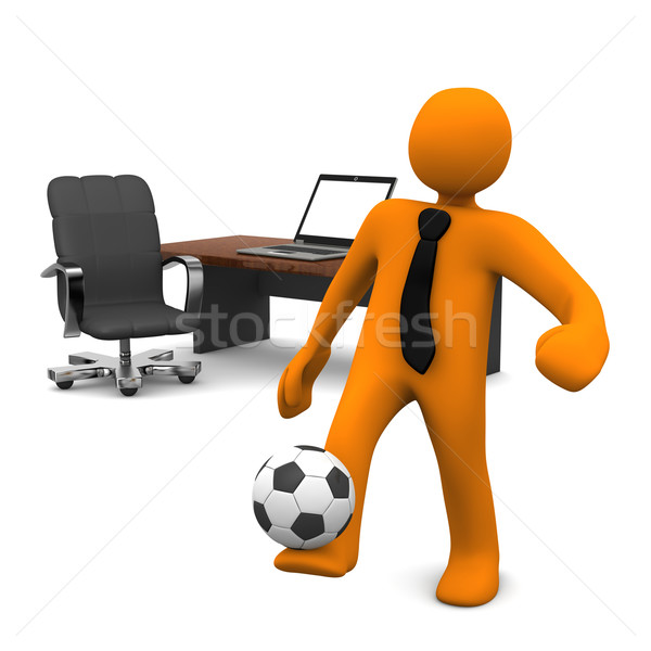 Manikin Office Notebook Football Stock photo © limbi007