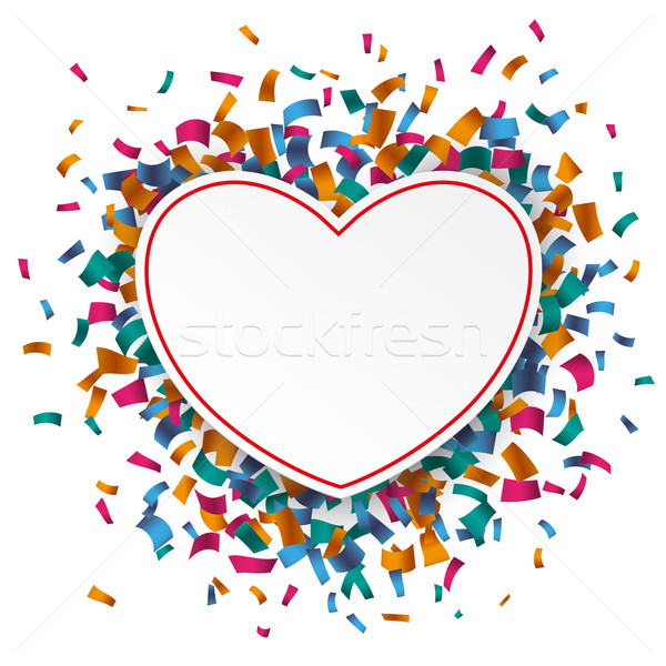 White Paper Heart Confetti Stock photo © limbi007