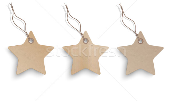 3 Cardboard Hanging Star Price Stickers Set Stock photo © limbi007