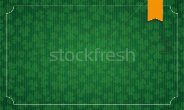 Long Vintage Frame Shamrocks Ribbon St Patricks Day  Stock photo © limbi007