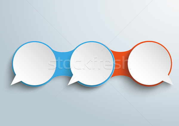 Speech Bubble Chain 3 Options Opposing View Stock photo © limbi007