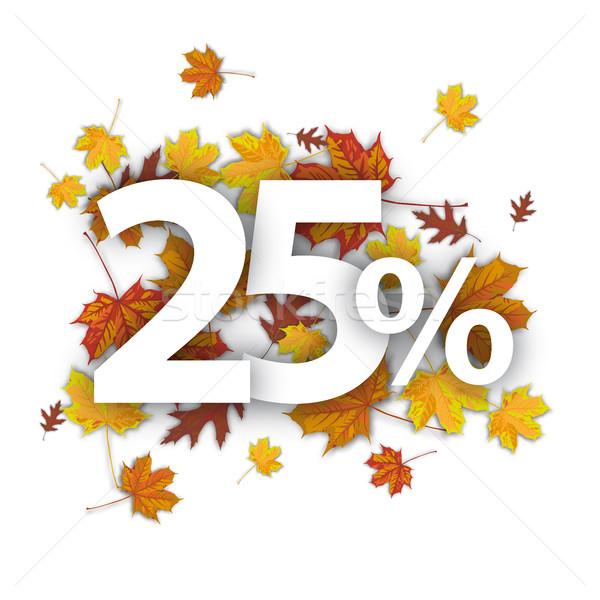25 procent jesienią biały eps Zdjęcia stock © limbi007