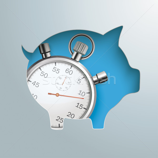 Piggy Bank секундомер дизайна дыра прибыль на акцию 10 Сток-фото © limbi007