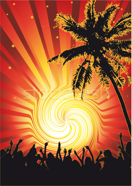 Beachparty Funky Sun Stock photo © limbi007
