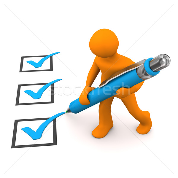 Manikin Checklist Ballpen Stock photo © limbi007