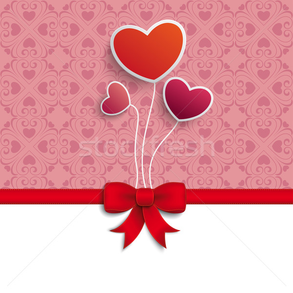 [[stock_photo]]: Saint · valentin · coeurs · ornements · rose · eps