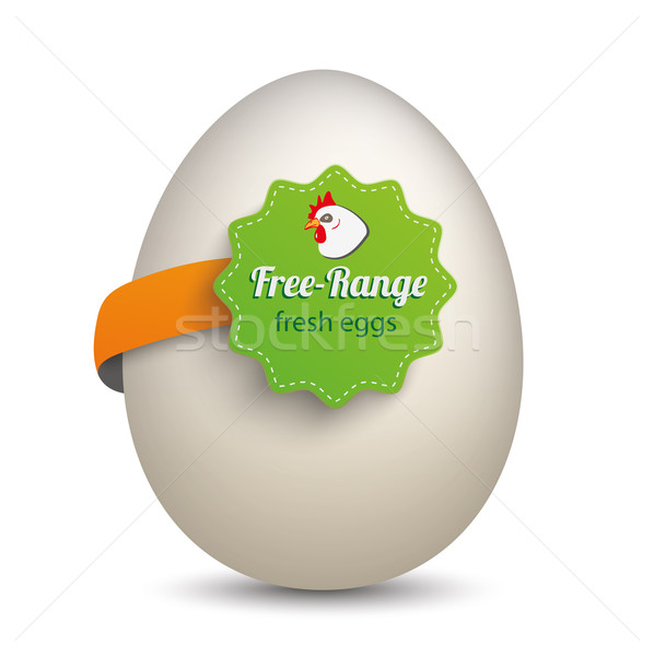 Egg Free Range Label Stock photo © limbi007