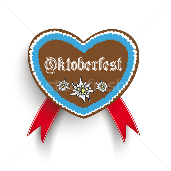 Bavarian Oktoberfest Heart Edelweiss Stock photo © limbi007