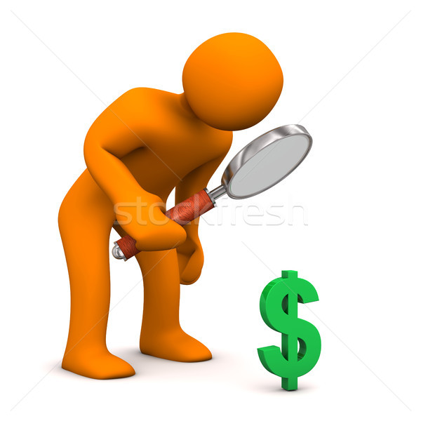 Stock photo: Manikin Loupe Dollar