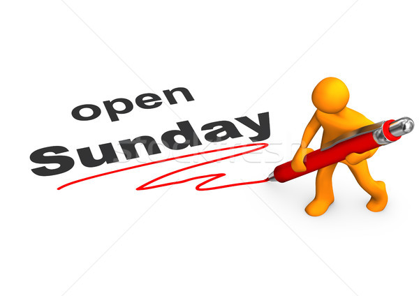 Manikin Ballpen Open Sunday Stock photo © limbi007