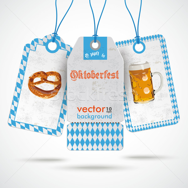 Oktoberfest Price Sticker Beer Preztel Stock photo © limbi007