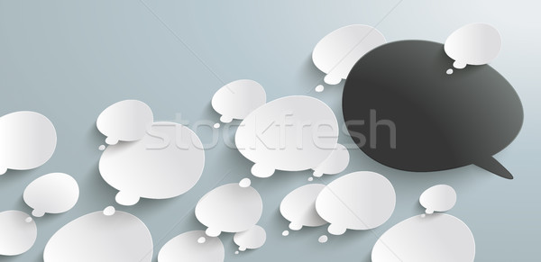 Pensiero bolle infografica discorso grigio Foto d'archivio © limbi007