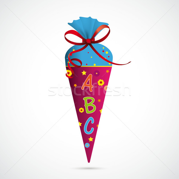 Candy Cone Red Bow Stock photo © limbi007