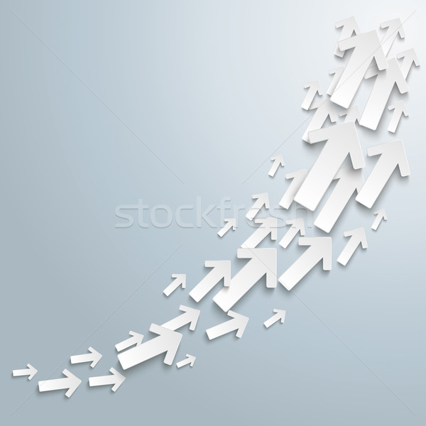 White Arrows Growth Chart Stock photo © limbi007