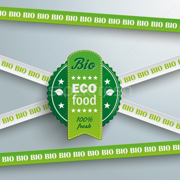 Bio Sticker Lines Eco Food Stock photo © limbi007