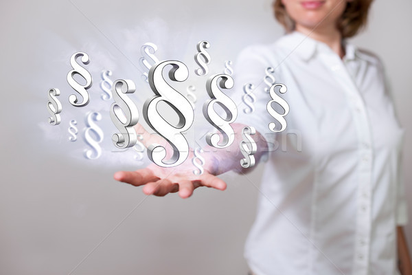 Woman With Paragraphs Stock photo © limbi007