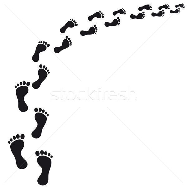 Footprint Black Track Stock photo © limbi007