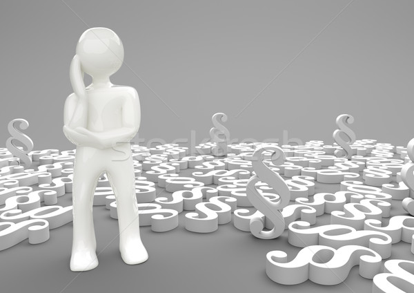 Manikin Thinking Paragraphs Stock photo © limbi007