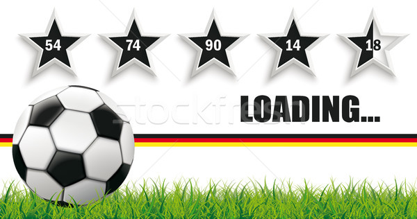 Football Grass Germany Flag Header 5 Stars Loading 74 18 Stock photo © limbi007