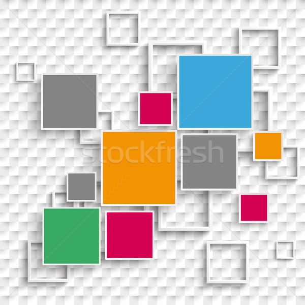 Squares and Frames Design 5 Options Checkered Stock photo © limbi007
