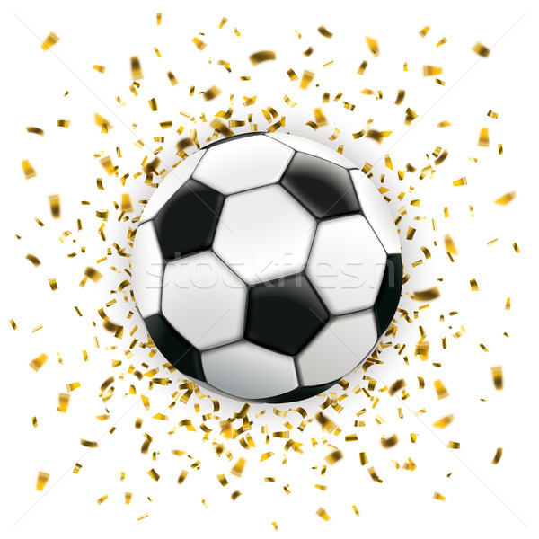 Football Golden Confetti Stock photo © limbi007