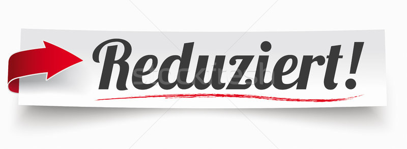 Paper Banner Red Arrow Reduziert Stock photo © limbi007