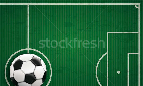 Klassiek voetbal groene dekken lang Stockfoto © limbi007