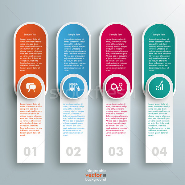 Oblong Round Banners Colored Circles Stock photo © limbi007