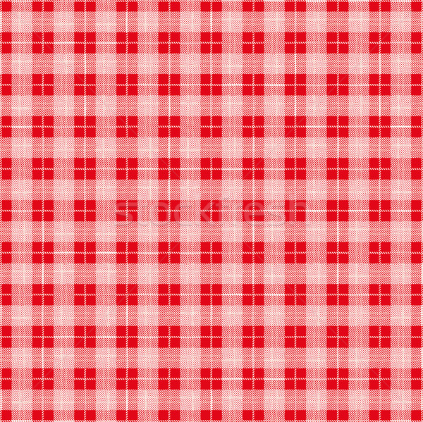 Red Checked Blanket Seamless Pattern Stock photo © limbi007