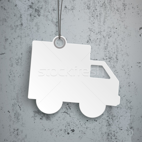 Shipping Paper Car Price Sticker Concrete Stock photo © limbi007