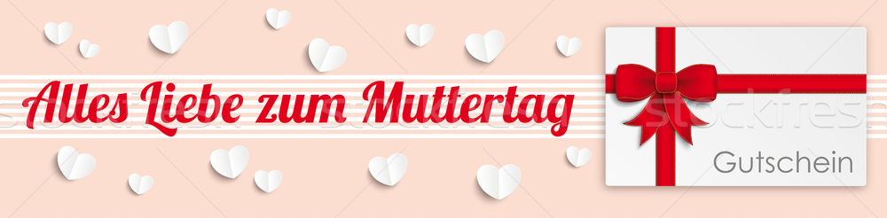 Heart Muttertag Gutschein Header Stock photo © limbi007