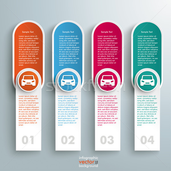 Oblong Round Banners Colored Circles Cars Stock photo © limbi007