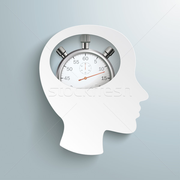 Human Head Brain Stopwatch Stock photo © limbi007