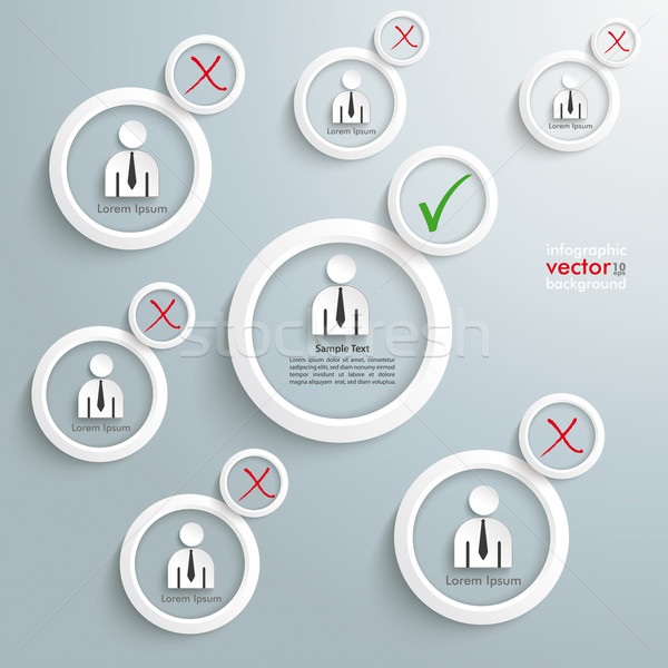 Recruitment Infographic White Rings Stock photo © limbi007