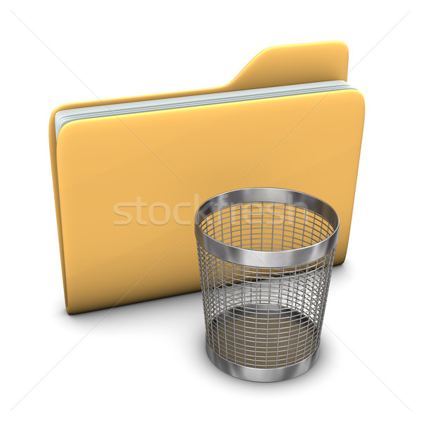 Folder Wastebasket Stock photo © limbi007