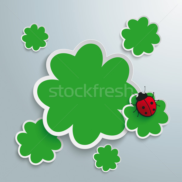 3 Green Shamrocks Stock photo © limbi007