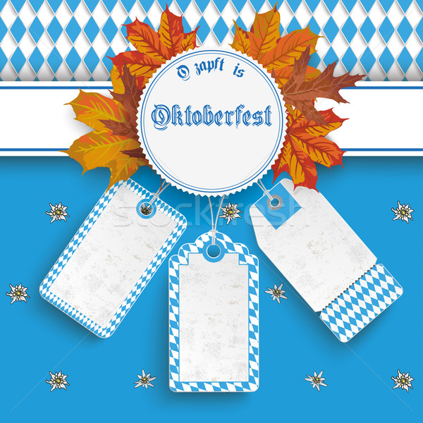 Oktoberfest Price Stickers Autumn Foliage Stock photo © limbi007