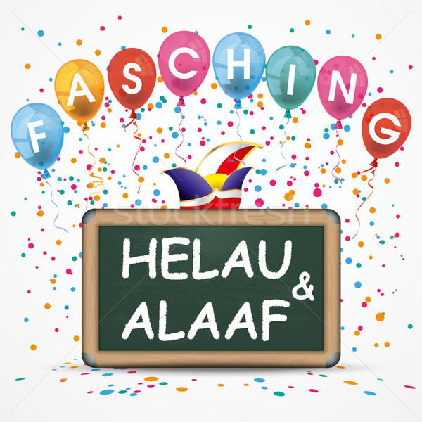 Balloons Black Board Fasching Stock photo © limbi007