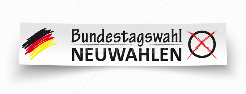 Paper Banner Bundestagswahl Neuwahlen  Stock photo © limbi007