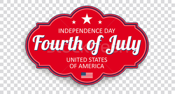 Fourth Of July Classic Label Transparent Header Stock photo © limbi007