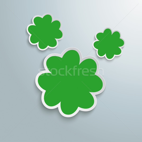 3 Green Shamrocks Stock photo © limbi007