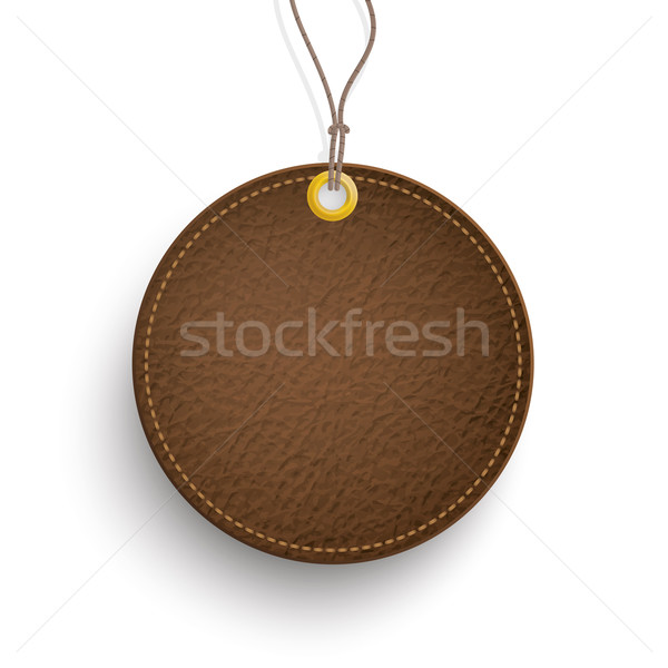 Round Leather Price Sticker Stock photo © limbi007