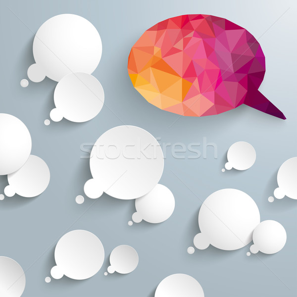 Thought Bubbles Low Poly Speech Bubbles Stock photo © limbi007