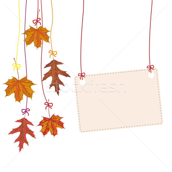 Hanging Autumn Foliage Banner  Stock photo © limbi007