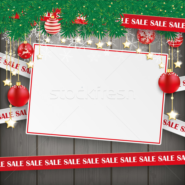 Sale Lines Christmas Card Wood Stock photo © limbi007