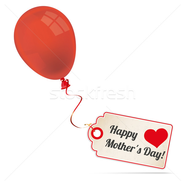 Red Balloon With Price Sticker Mothersday Stock photo © limbi007