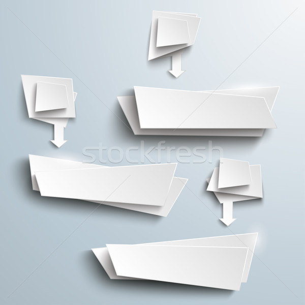 White Leaflet Banners With Arrows  Stock photo © limbi007