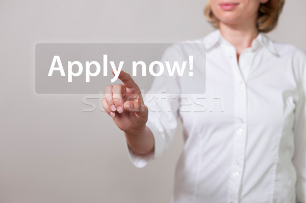 Woman Apply Now Stock photo © limbi007